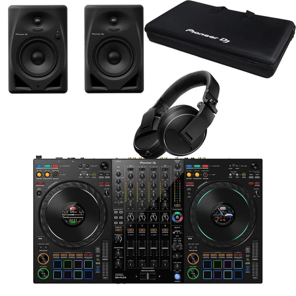 Pioneer DJ DDJ - FLX10 DJ Controller DM - 50D, HDJ - X5, Carry Bag