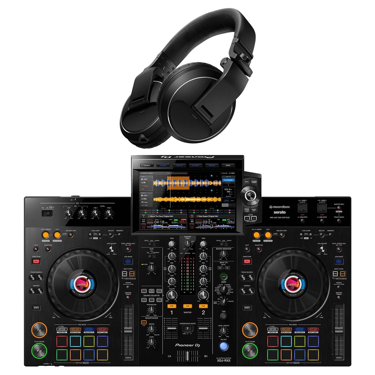 Pioneer DJ XDJ-RX3 DJ Controller with HDJ-X5 Headphones