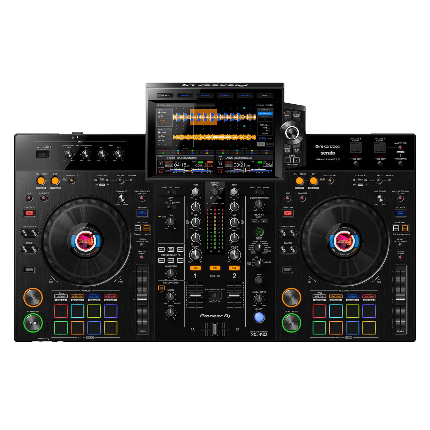 Pioneer DJ XDJ-RX3 All-In-One DJ Controller with DM-40D, HDJ-X5 Headphones