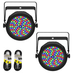 2 x Chauvet DJ SlimPar 56 ILS Par Can with DMX Cable