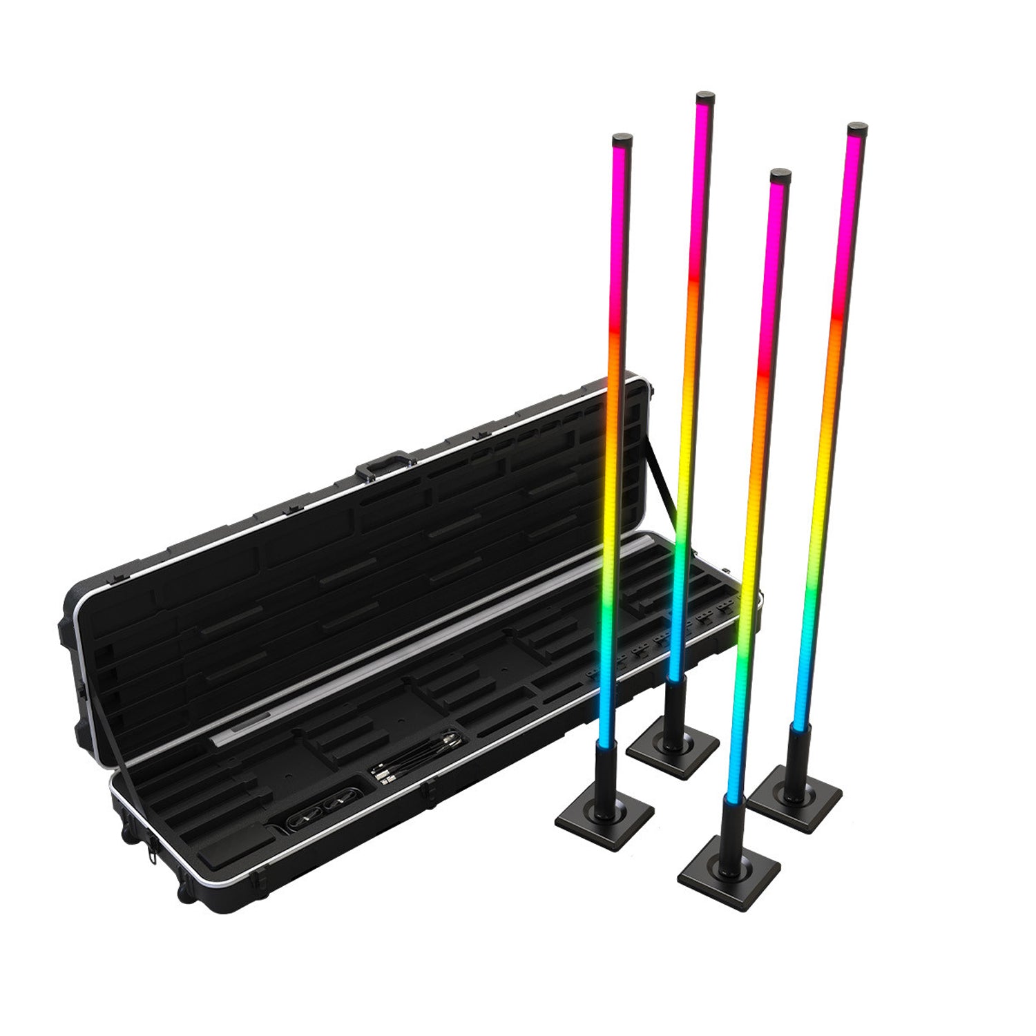 Chauvet DJ Freedom Flex Sticks 4 Pack with Flight Case