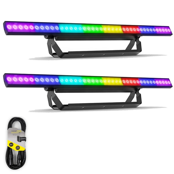 2 x Chauvet DJ COLORSTRIP Pix ILS 40x2W RGB Pixel Batten With DMX Cable