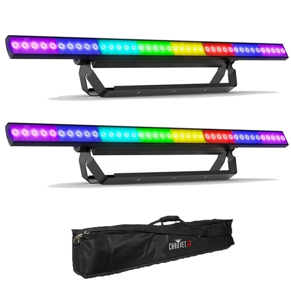 2 x Chauvet DJ COLORSTRIP Pix ILS 40x2W RGB Pixel Batten With Carry Bag