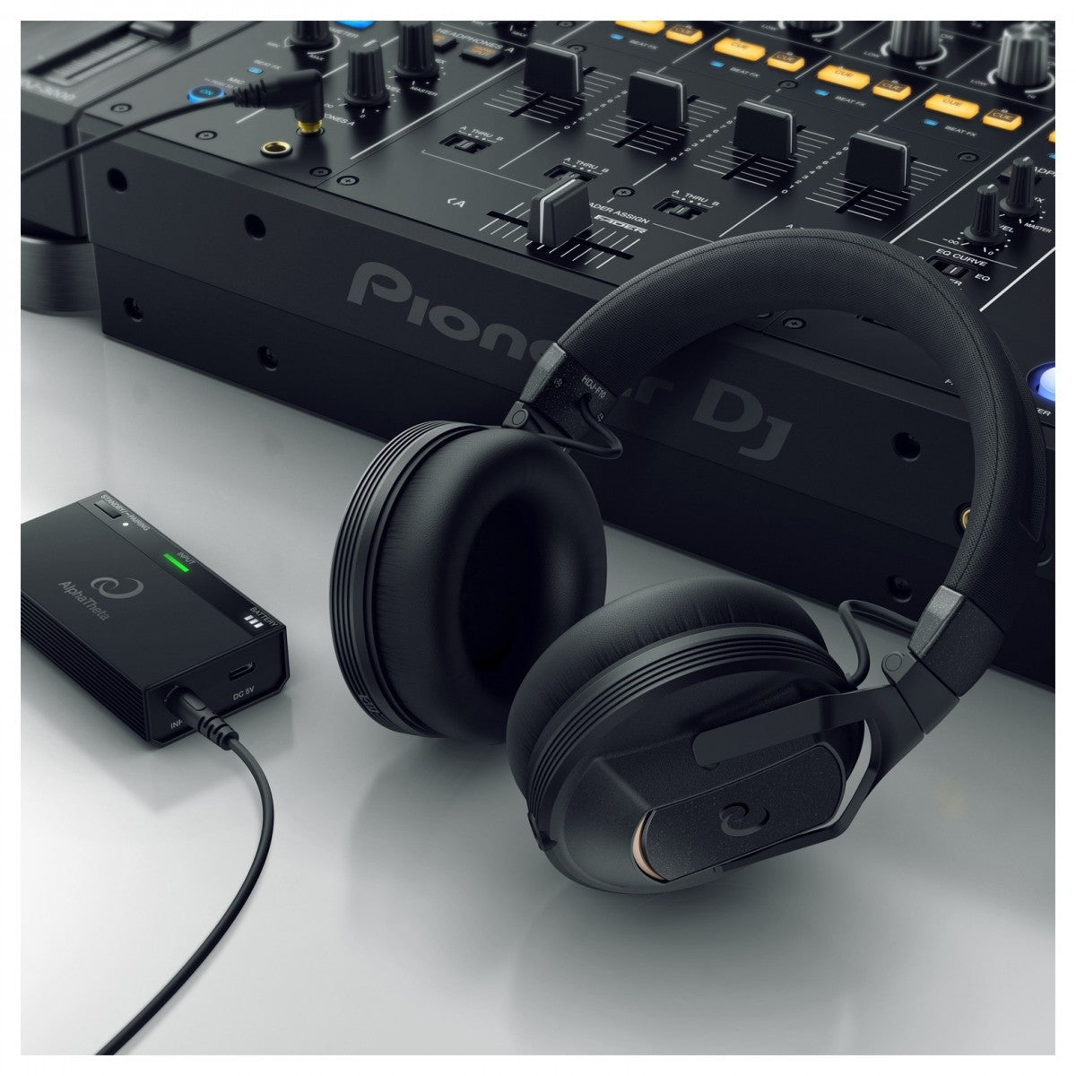 AlphaTheta HDJ-F10 Professional Wireless DJ Headphones with Transmitter