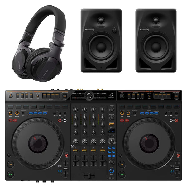 AlphaTheta DDJ - GRV6 Controller with DM - 40D, HDJ - CUE1 Headphones