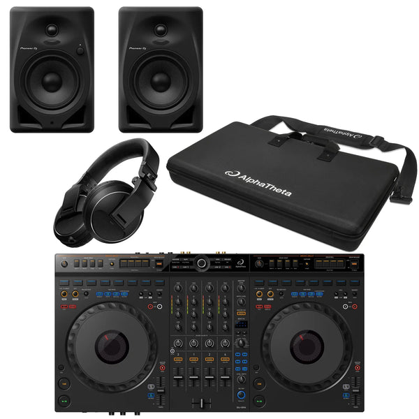 AlphaTheta DDJ - GRV6 Controller with DM - 40D , HDJ - X5 , Carry Bag
