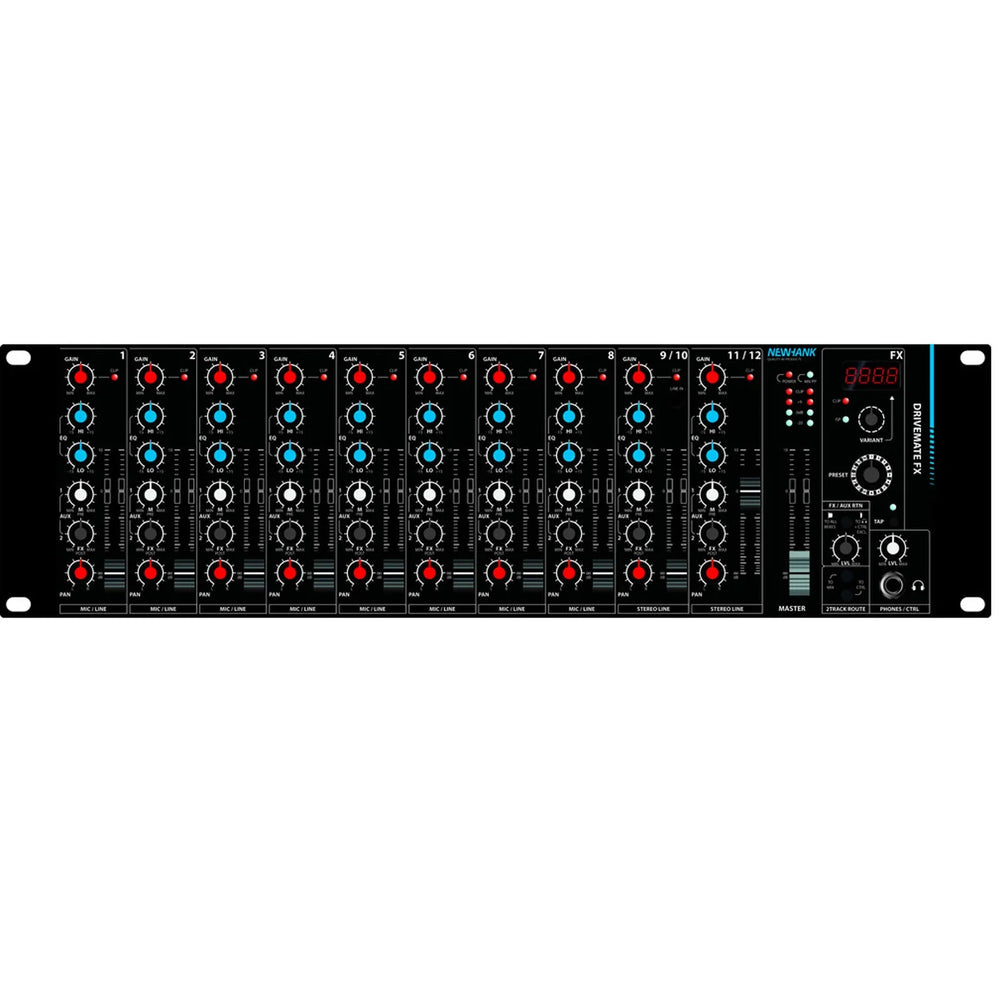 Newhank Drivemate FX 12 Channel 19" Rack Mountable Mixer with FX