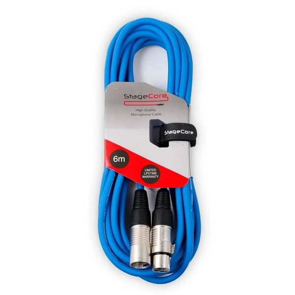 Stagecore 6m Blue XLR Microphone Cable