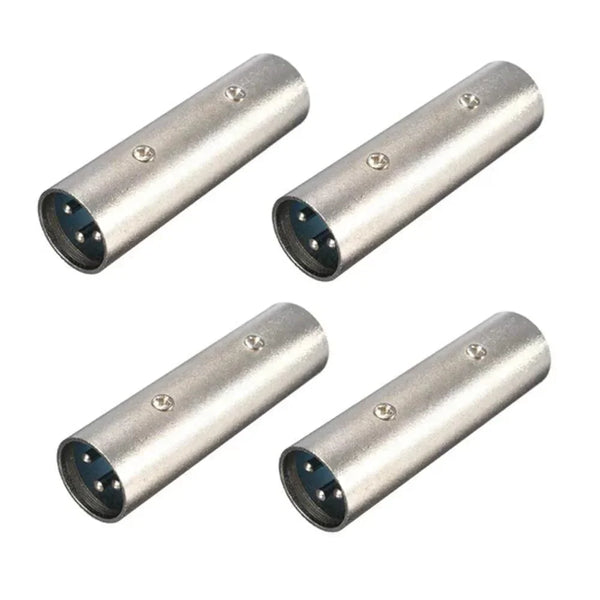 4 x XLR Male to Male Coupler Connecter Joiner