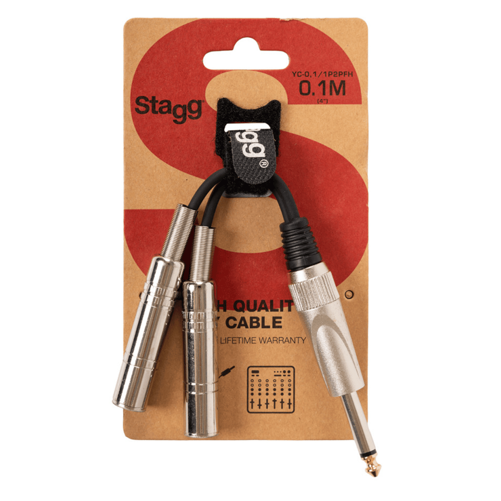 Stagg YC-0,1/1P2PFH Mono Jack to Twin Female Mono Jack Spliter Cable