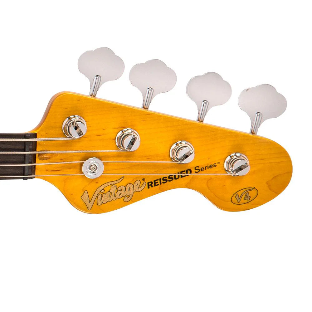 Vintage V4 Reissued Bass Vintage White