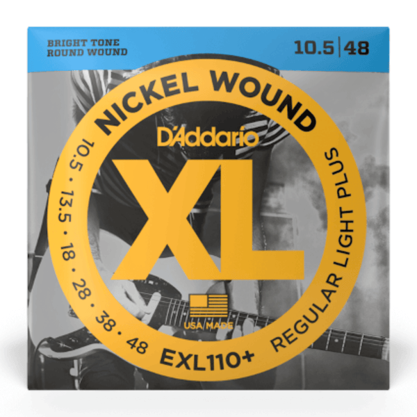 D'Addario EXL110+ Nickel Wound Regular Light Plus Guitar Strings 10.5-48