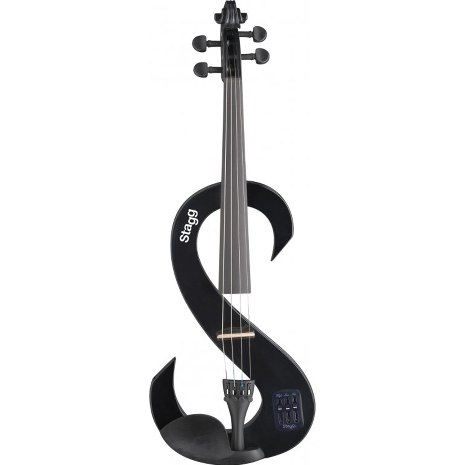 Stagg EVN 4/4 BK Black 4/4 Electric Violin Set with Softcase and Headphones