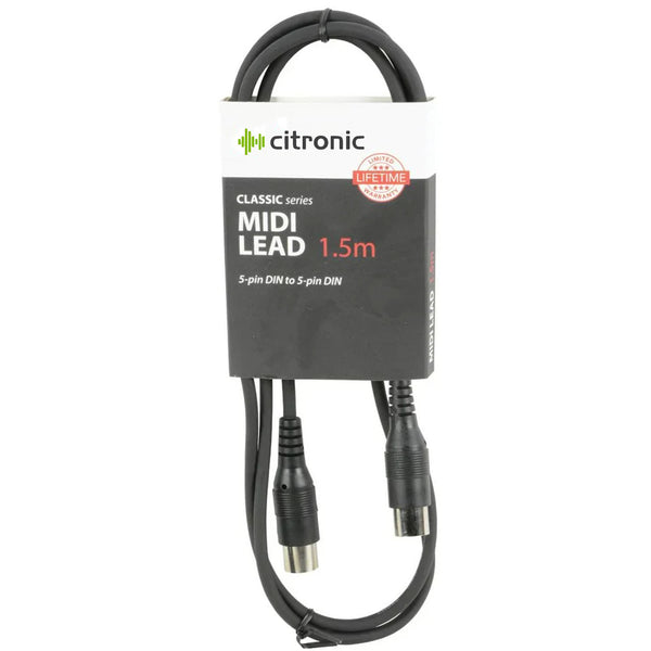 Citronic 1.5m 5 Pin MIDI DIN Cable