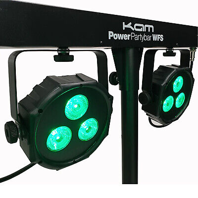 Kam Power Party Bar WFS Lights With Footswitch and Bag RGB Footswtich Auto DJ