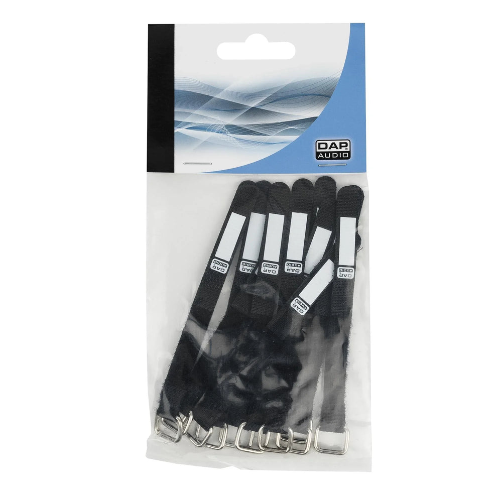 10 x Showgear Black Snap Fastener Cable Ties 10 x 120mm - DY Pro Audio