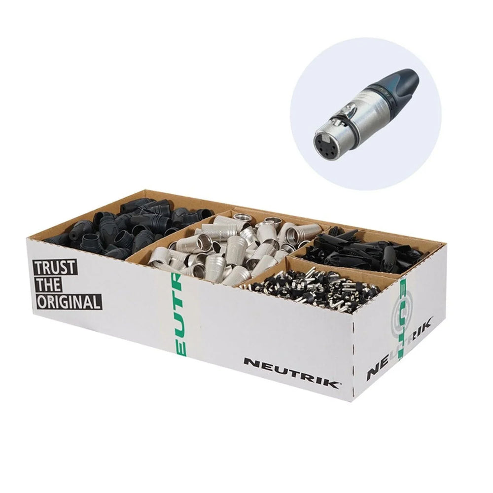 100 x Neutrik NC5FXX-D 5 Pin Female XLR Connector Disassembled - DY Pro Audio