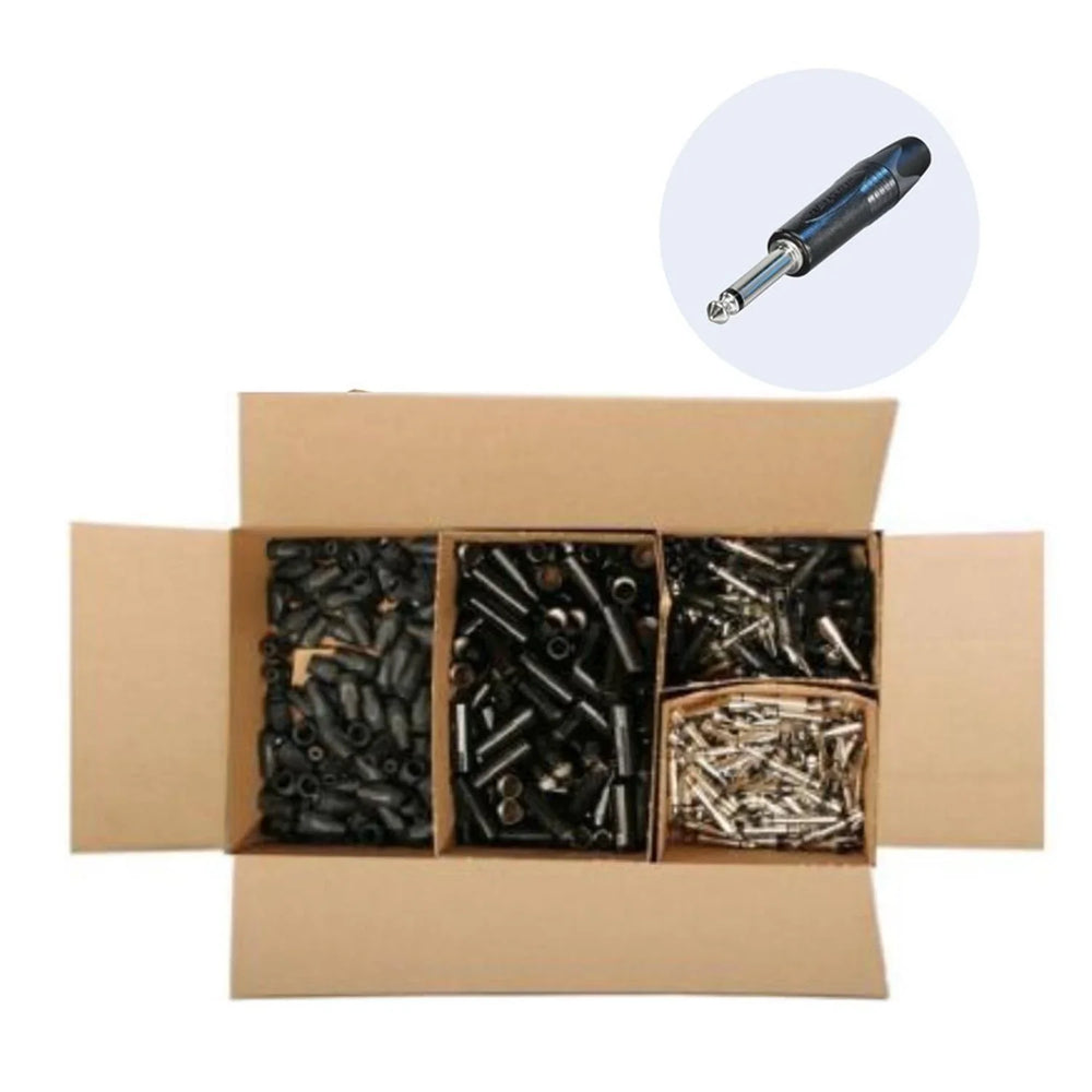 100 x NP2X-BAG-D Straight 1/4" Jack Plug Connector - DY Pro Audio