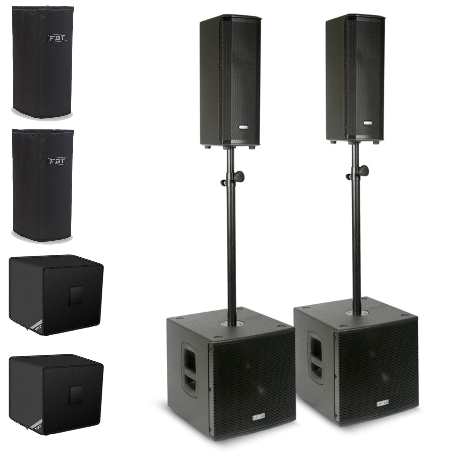 FBT VN 2000 Ventis 206a & Subline 112sa Active Speaker Package with Covers