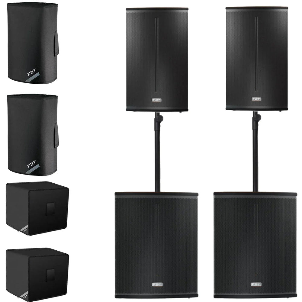 FBT X-4000 X-Lite 112a & X-Sub 118sa Speaker Package with Covers
