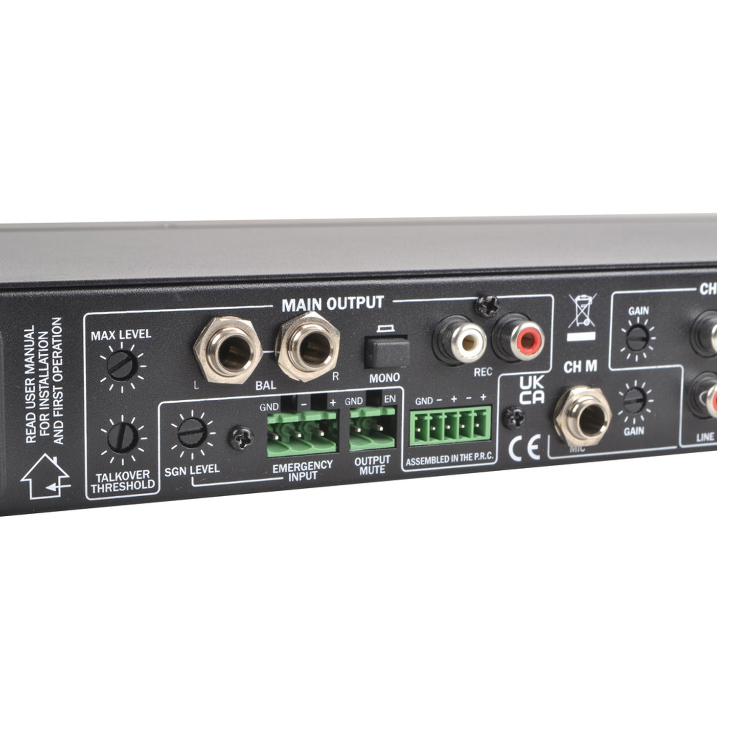 Q-Audio QMIX121 7-Channel Mixer/Preamp with Microphone Talk Over