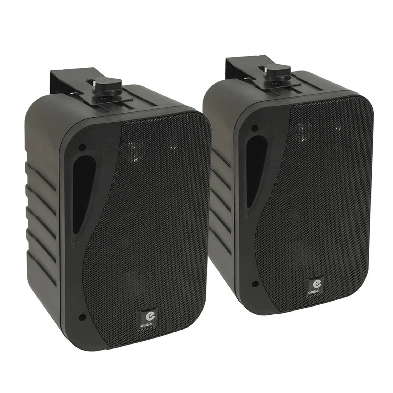 e-audio 5.25 Inch 3-Way Background Music Speakers With Brackets 160W 4 Ohm