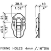 Penn Elcom L0561K black steel drawbolt latch hardware