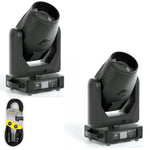 2 x ADJ Vizi Beam CMY Moving Head With DMX Cable