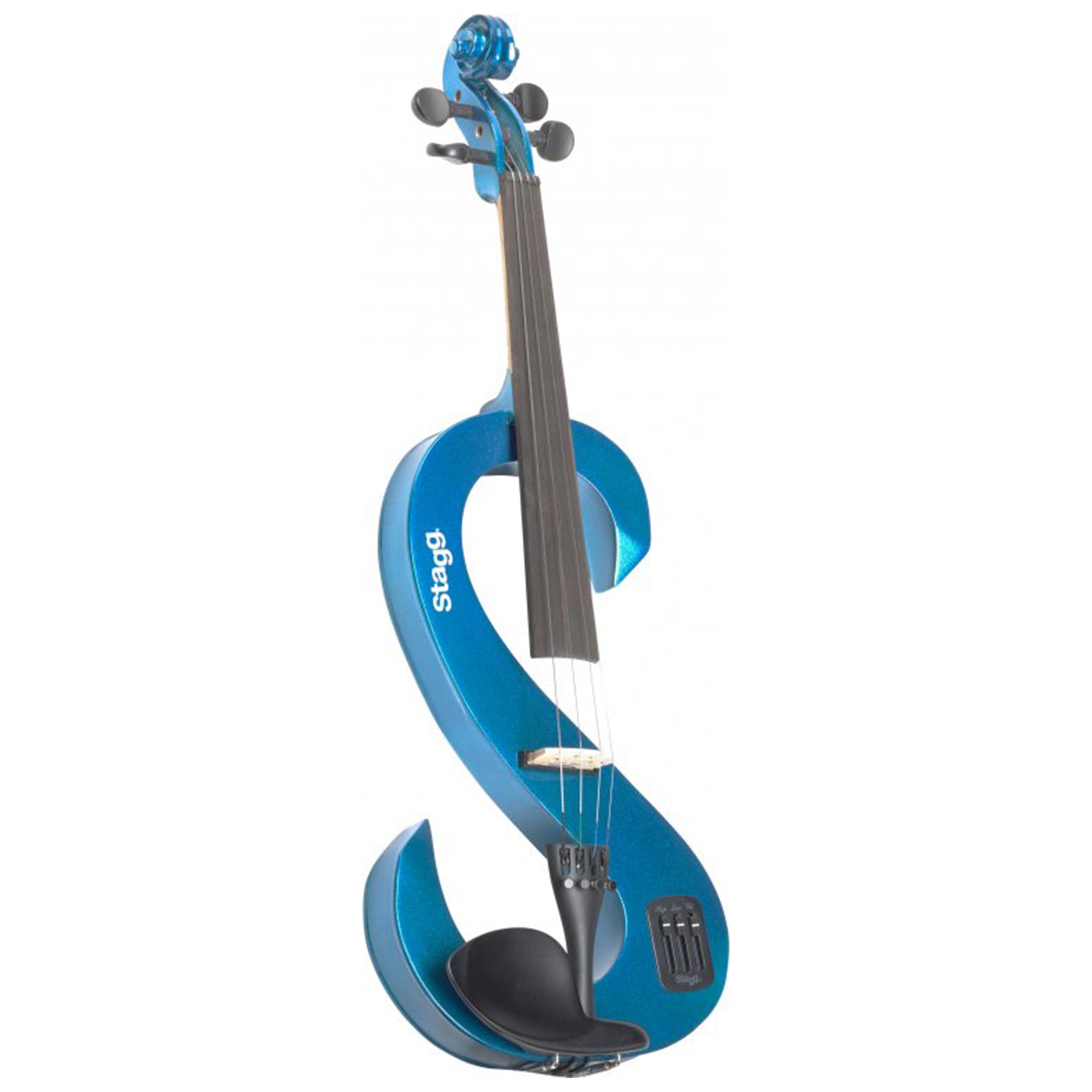 Stagg EVN 4/4 MML Metalic Blue 4/4 Electric Violin Set with Softcase and Headphones