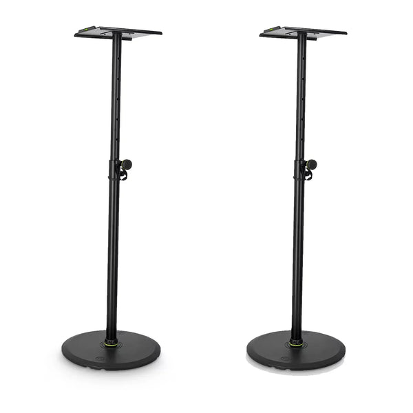 2 x Gravity SP 3202 LR B Studio Monitor Speaker Stand with large round base