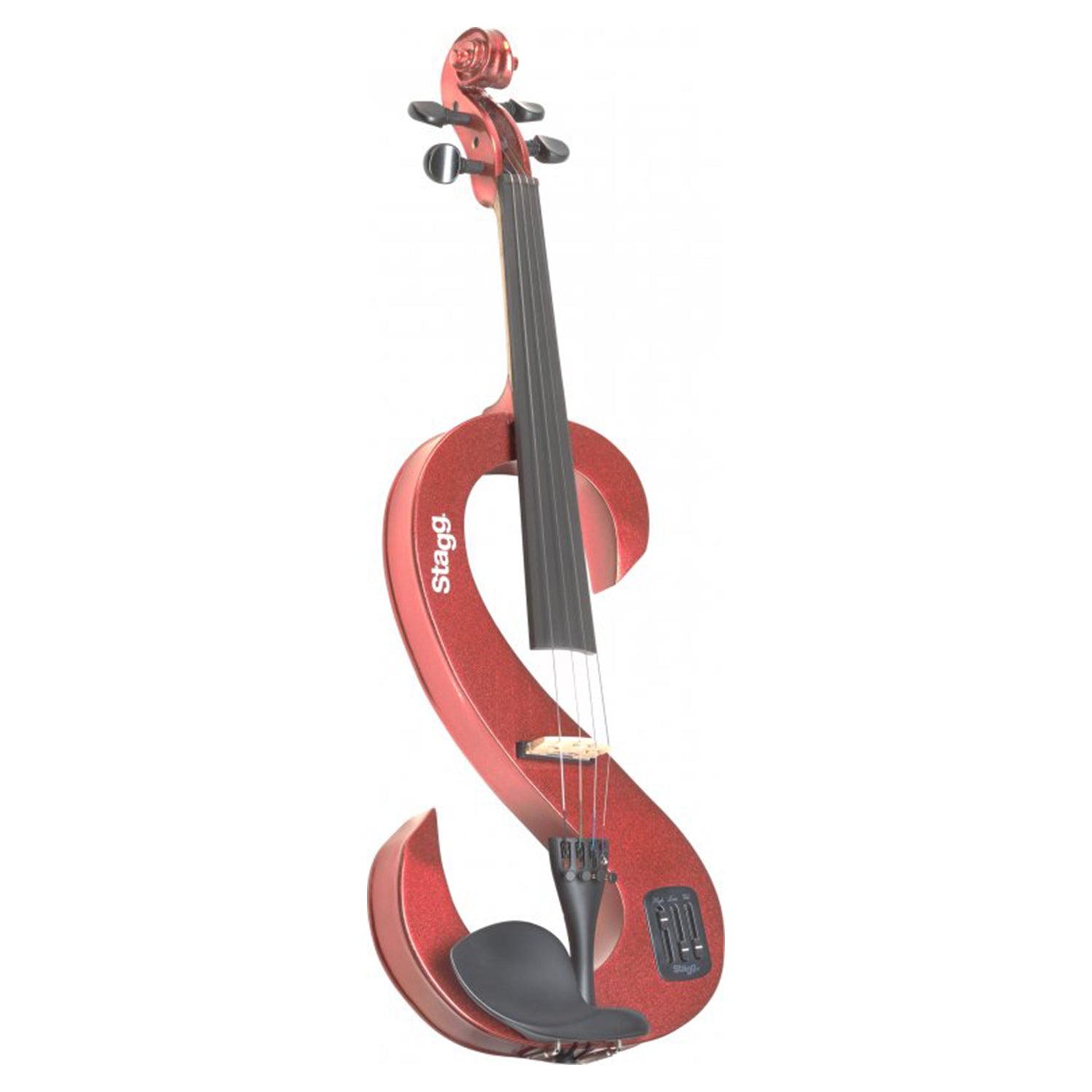 Stagg EVN 4/4 MRD Metalic Red 4/4 Electric Violin Set with Softcase and Headphones