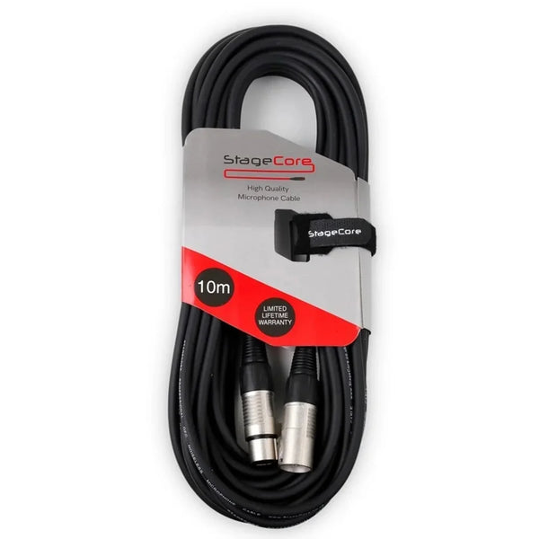 Stagecore 10m Black XLR Microphone Cable