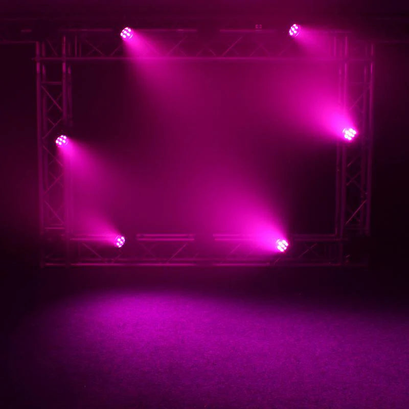 Mobile Wedding DJ Setup White DJ Booth Pro, Direct 121MX, 1.5M Plinths, Fusion 120 Zoom Moving Heads