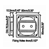 Penn Elcom Recess Dish Punched for 2 x Jack Sockets Plastic