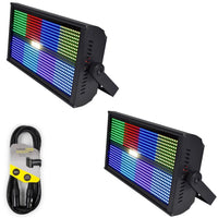 2 x Citronic SpectraBox 240W LED Colour Blinder and Strobe LED Effect Light With DMX Cable