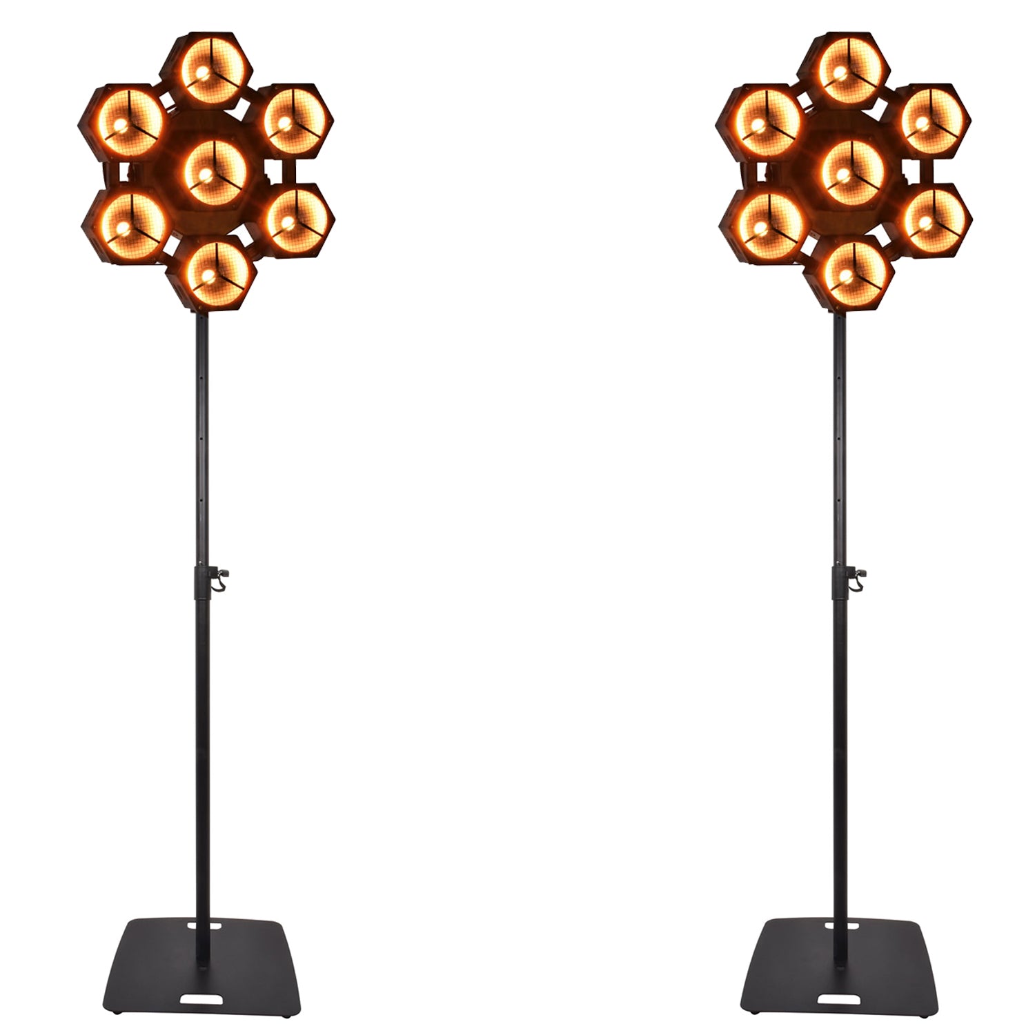 2 x Citronic CosmoPAR 7x40W COB LED RGBW PAR Light with Stands