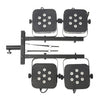 2 x Stagg SPS2LIS T-Bar Lighting Extension for Speaker Stands with Speaker Stands