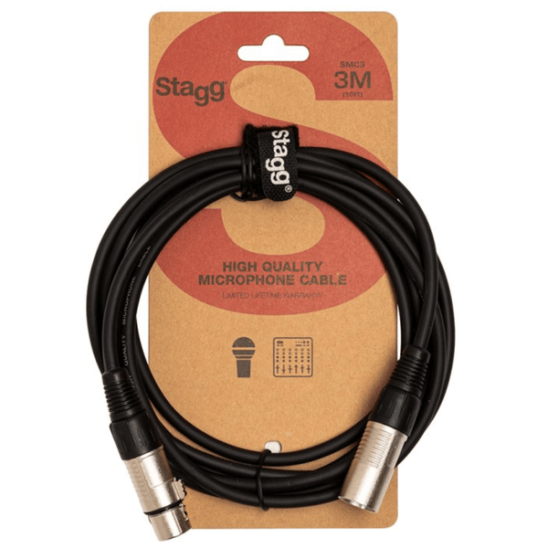 Stagg SMC3 3m Black Microphone XLR Cable