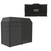 Ultimax DJ Booth Pro DJ Booth with Black and White Scrim and Carry Bags