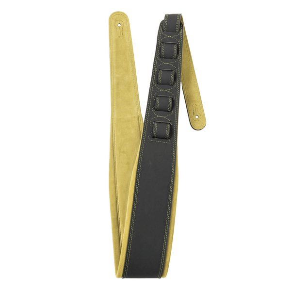 Stagg SLPL-NUBUK Green / Black Padded Leather Guitar Strap