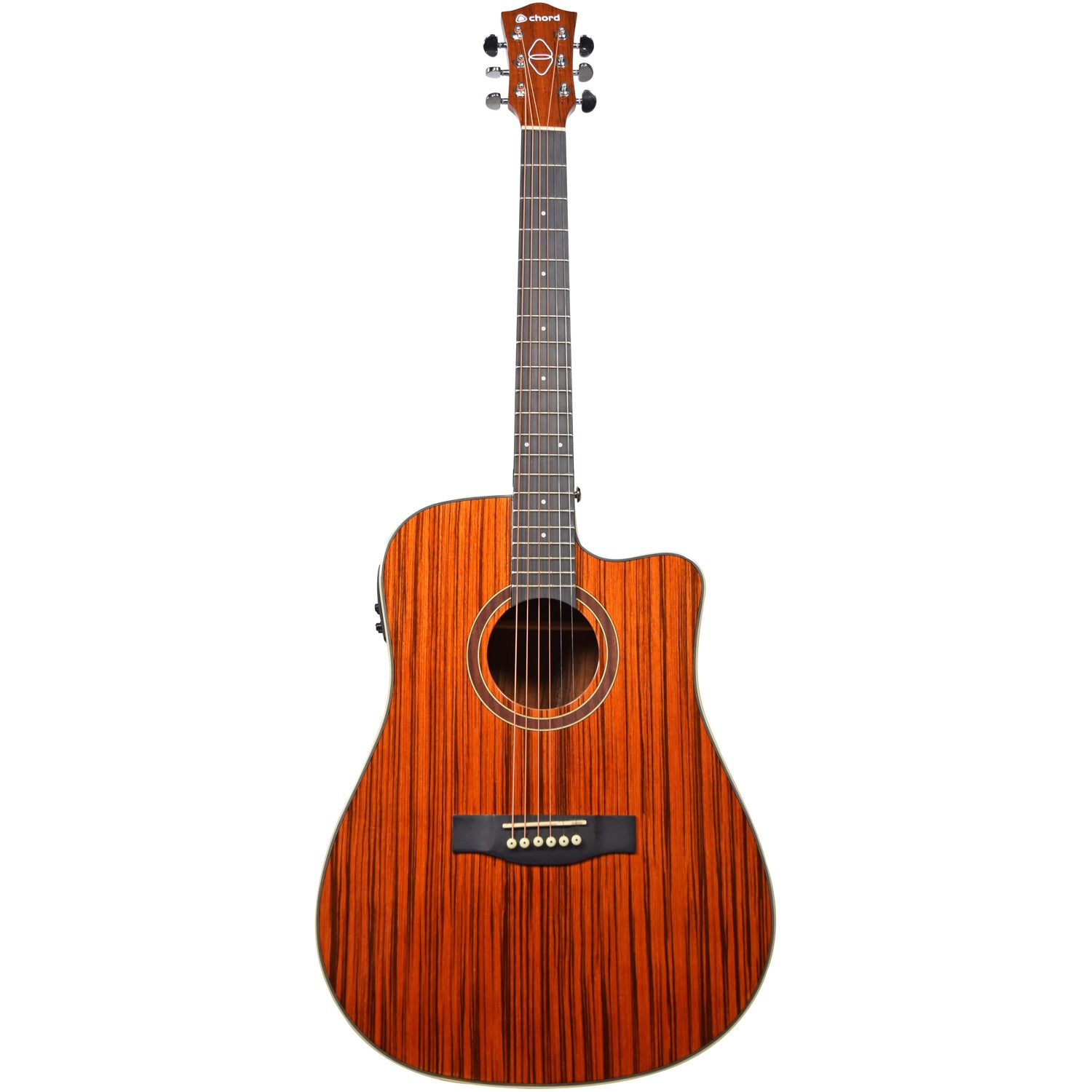 Chord S6-DZB Sundown Electro-Acoustic Western Guitar - Dark Zebrano