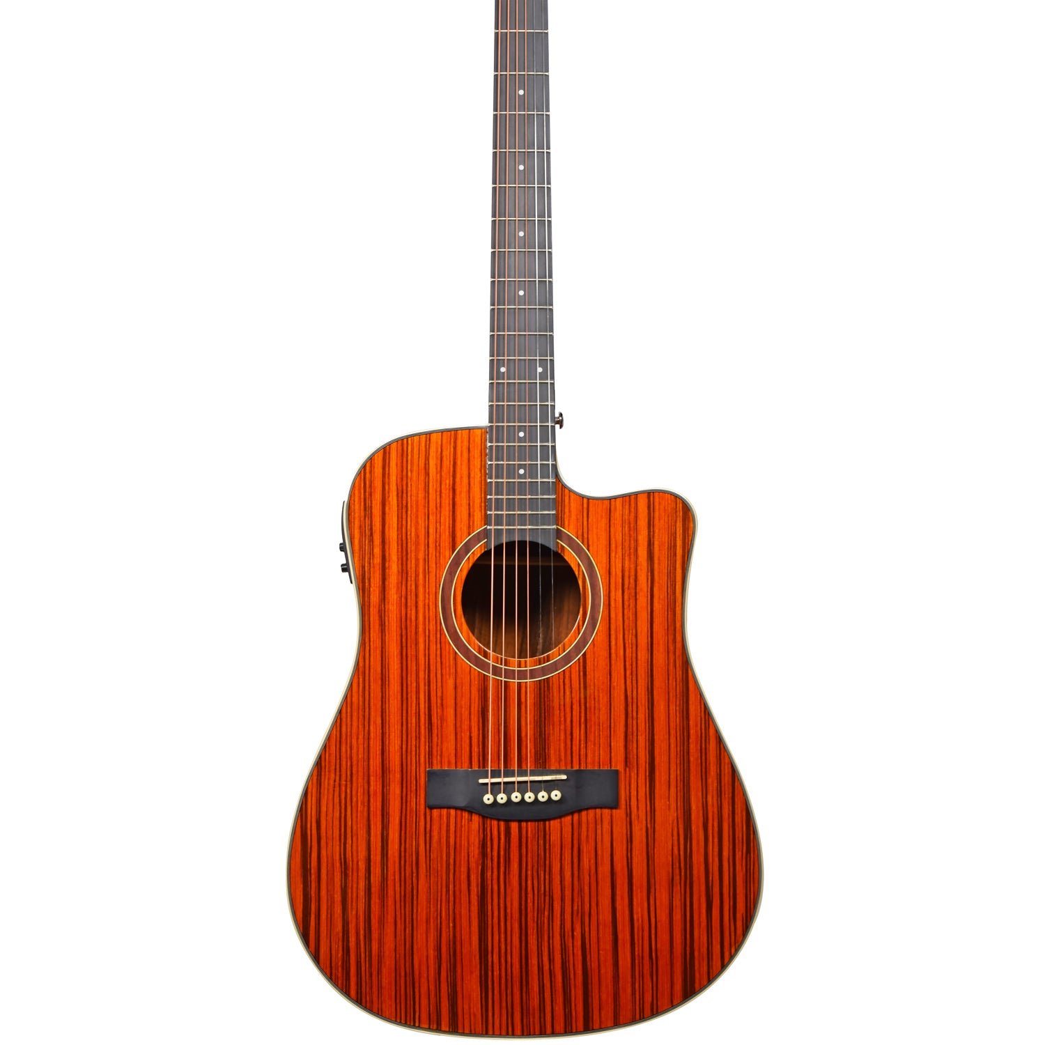 Chord S6-DZB Sundown Electro-Acoustic Western Guitar - Dark Zebrano