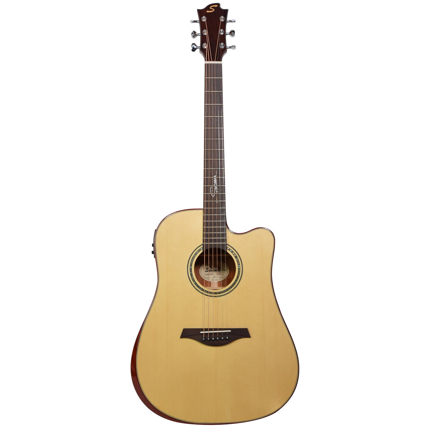 Sevinia Solid Body Western Electro-Acoustic Guitar