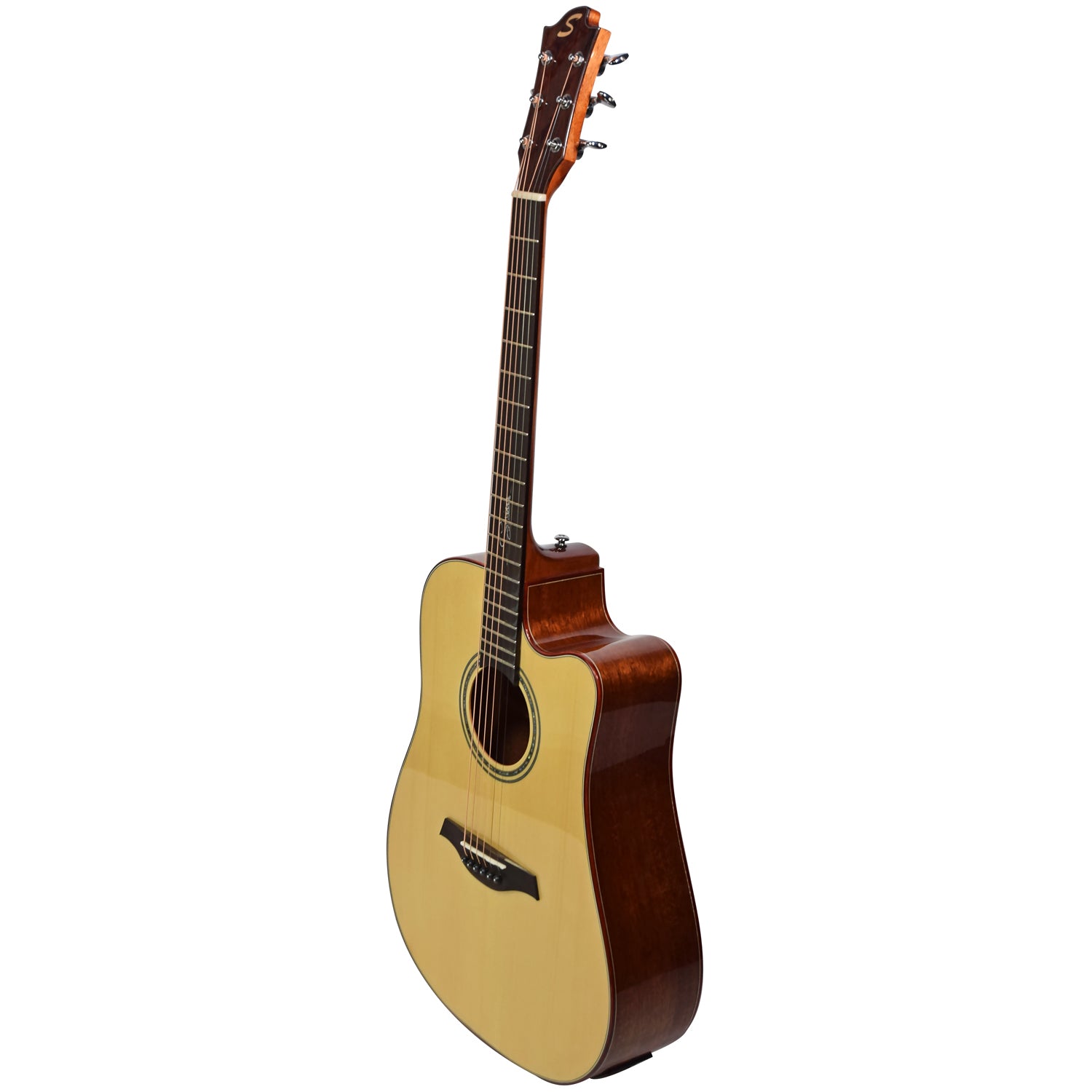 Sevinia Solid Body Western Electro-Acoustic Guitar