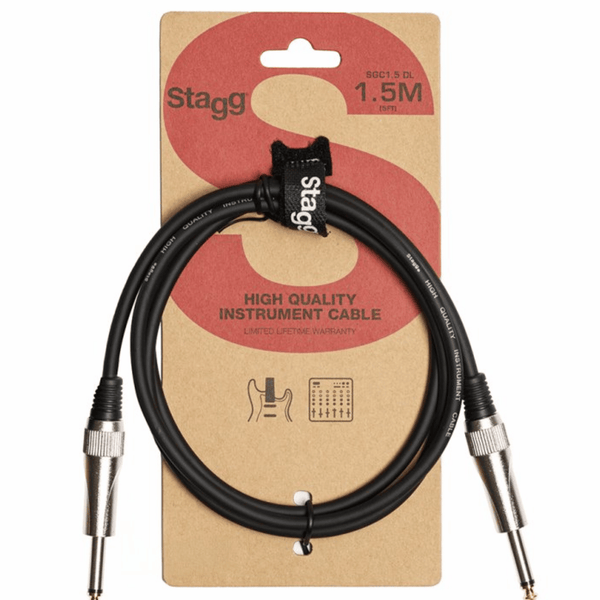Stagg SGC1,5DL 1.5m Straight Jack to Straight Jack Lead