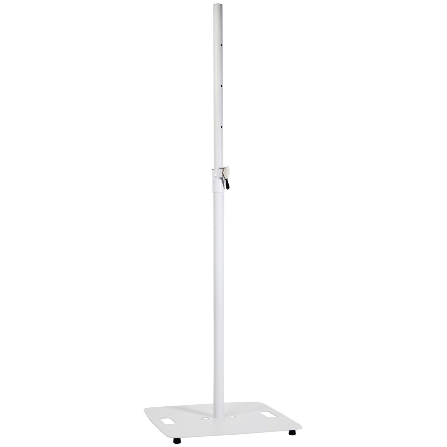 2 x QTX Speaker Stand with Square Base White with Carry Bags