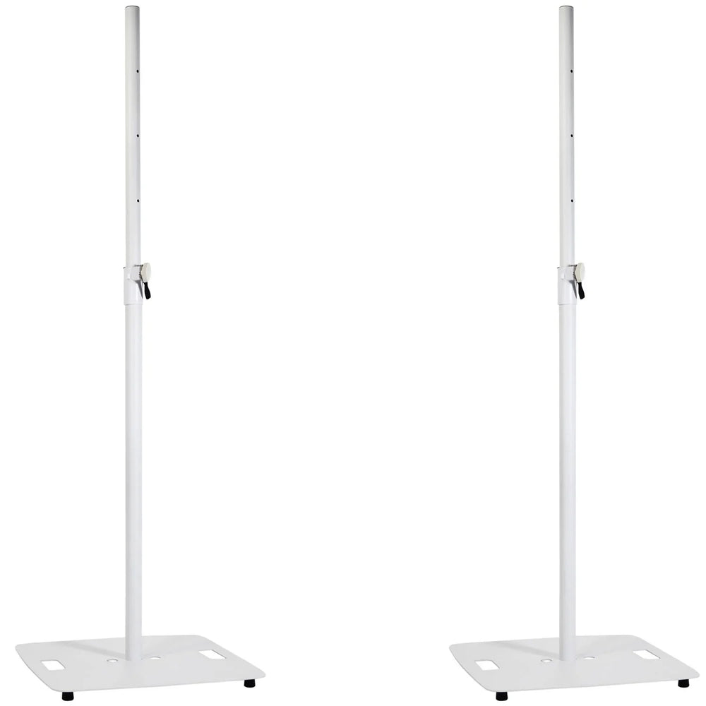 2 x QTX Speaker Stand with Square Base White