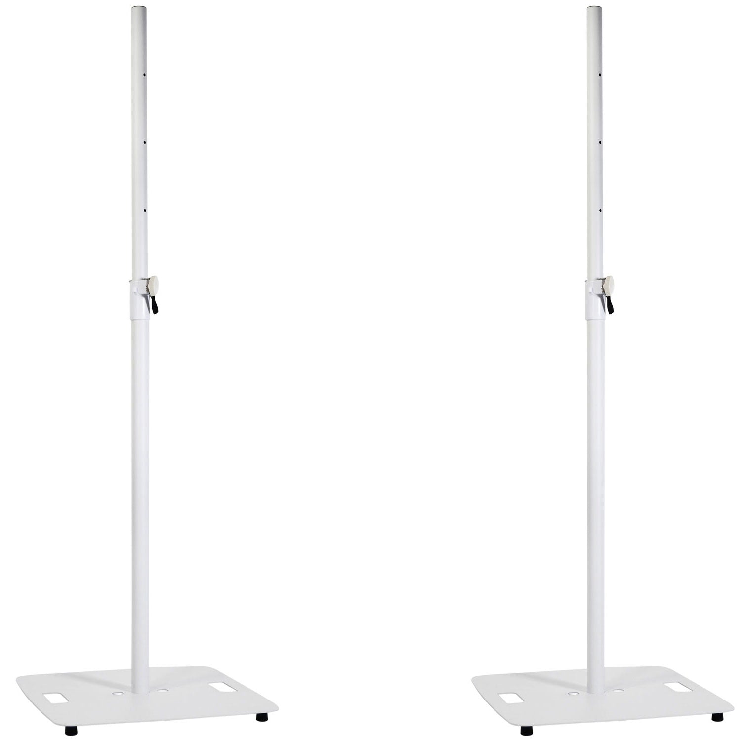 2 x QTX Speaker Stand with Square Base White