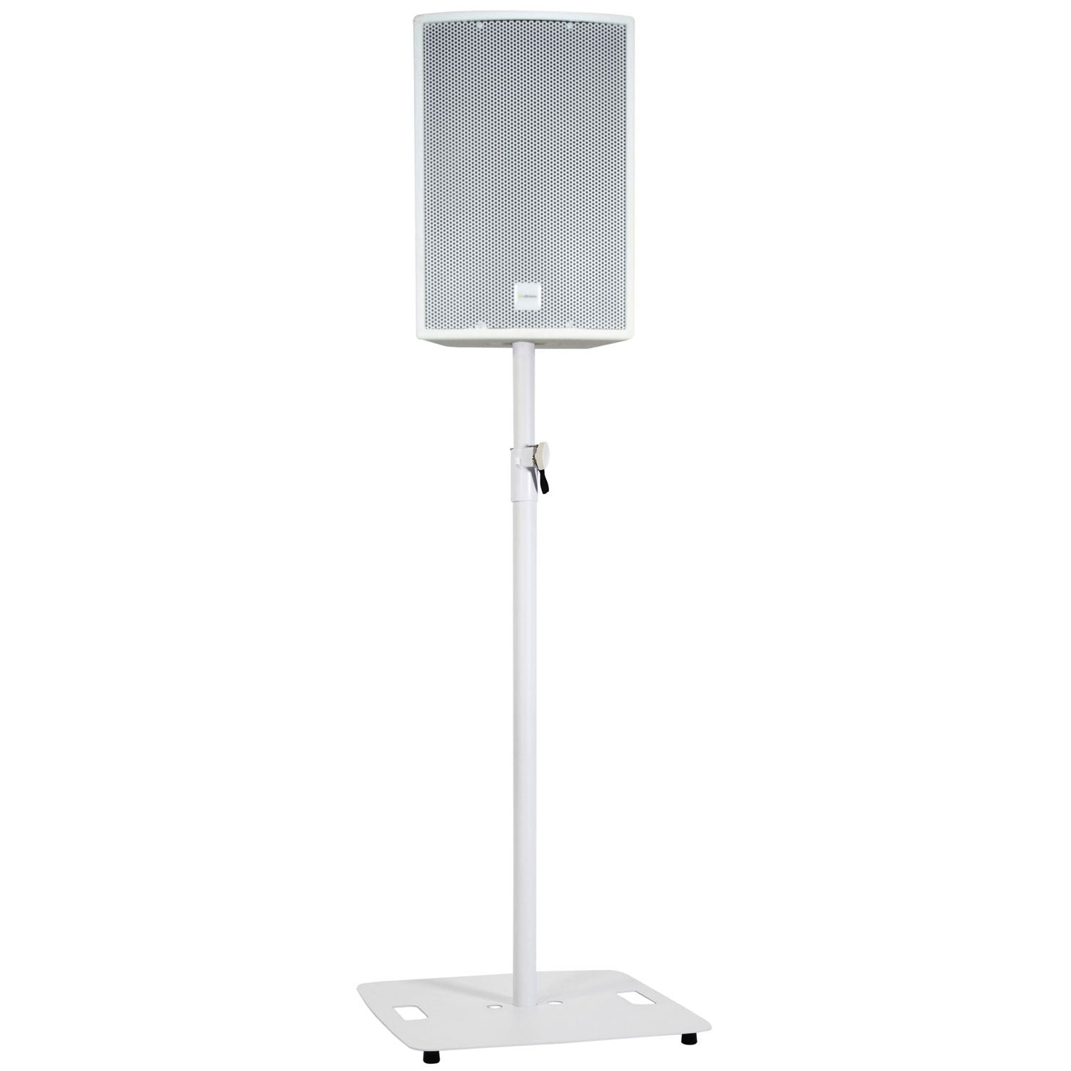 2 x QTX Speaker Stand with Square Base White with Carry Bags