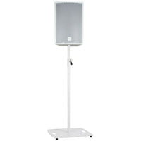 2 x QTX Speaker Stand with Square Base White
